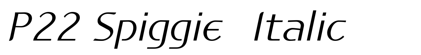 P22 Spiggie  Italic